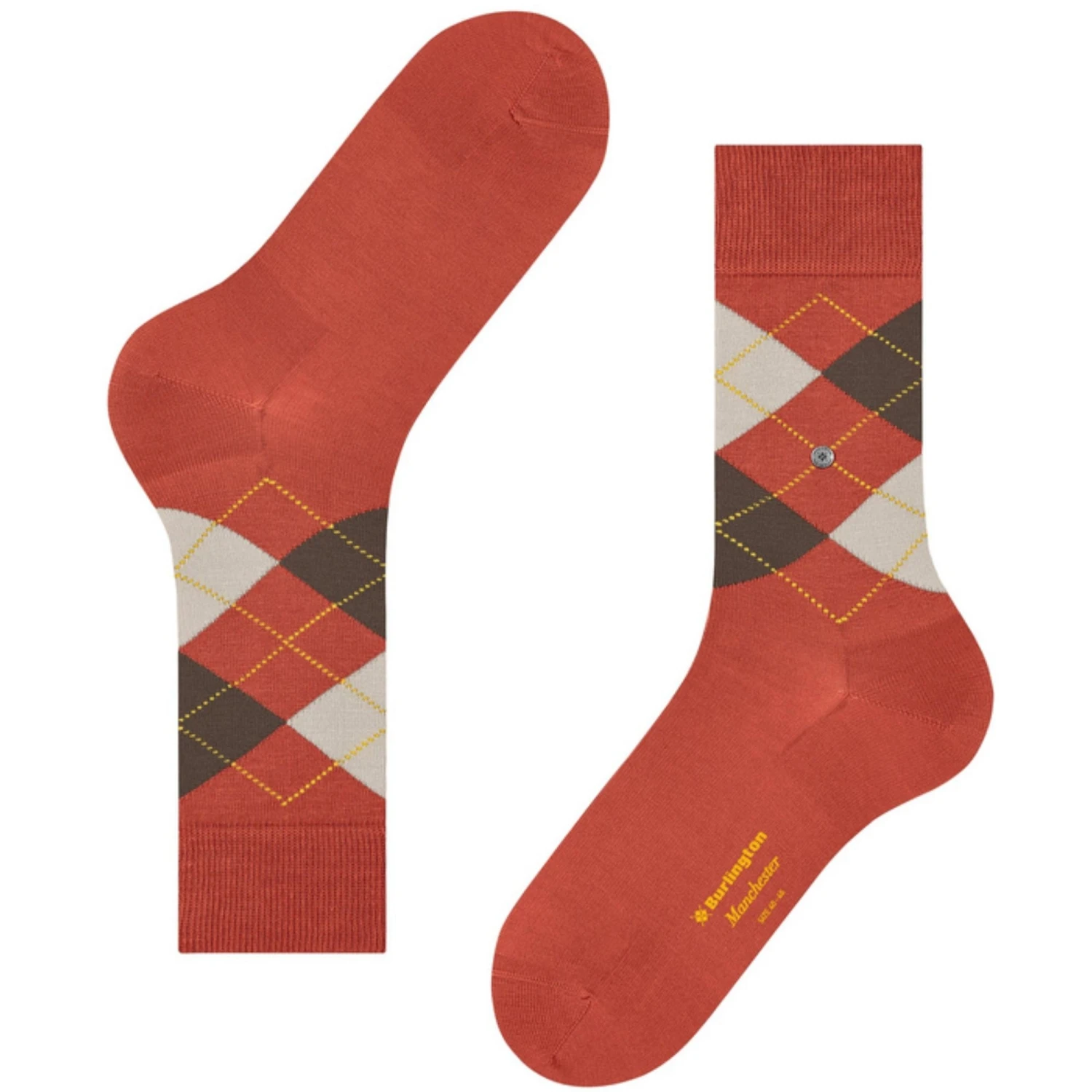 Burlington Socks Manchester Socks - Orange 1 Burlington Socks Manchester Socks - Orange