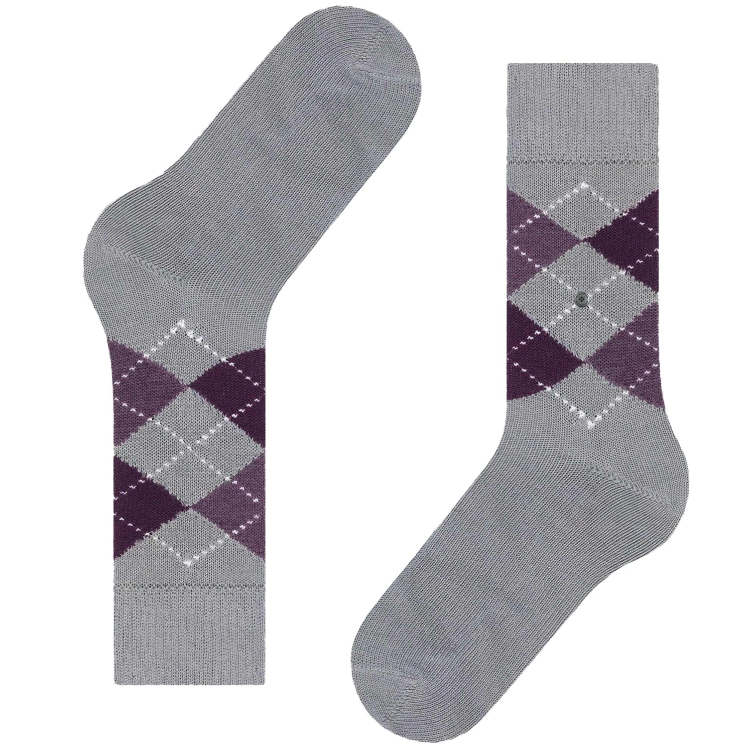 Burlington Socks Preston Socks - Grey And Purple 1 Burlington Socks Preston Socks - Grey And Purple