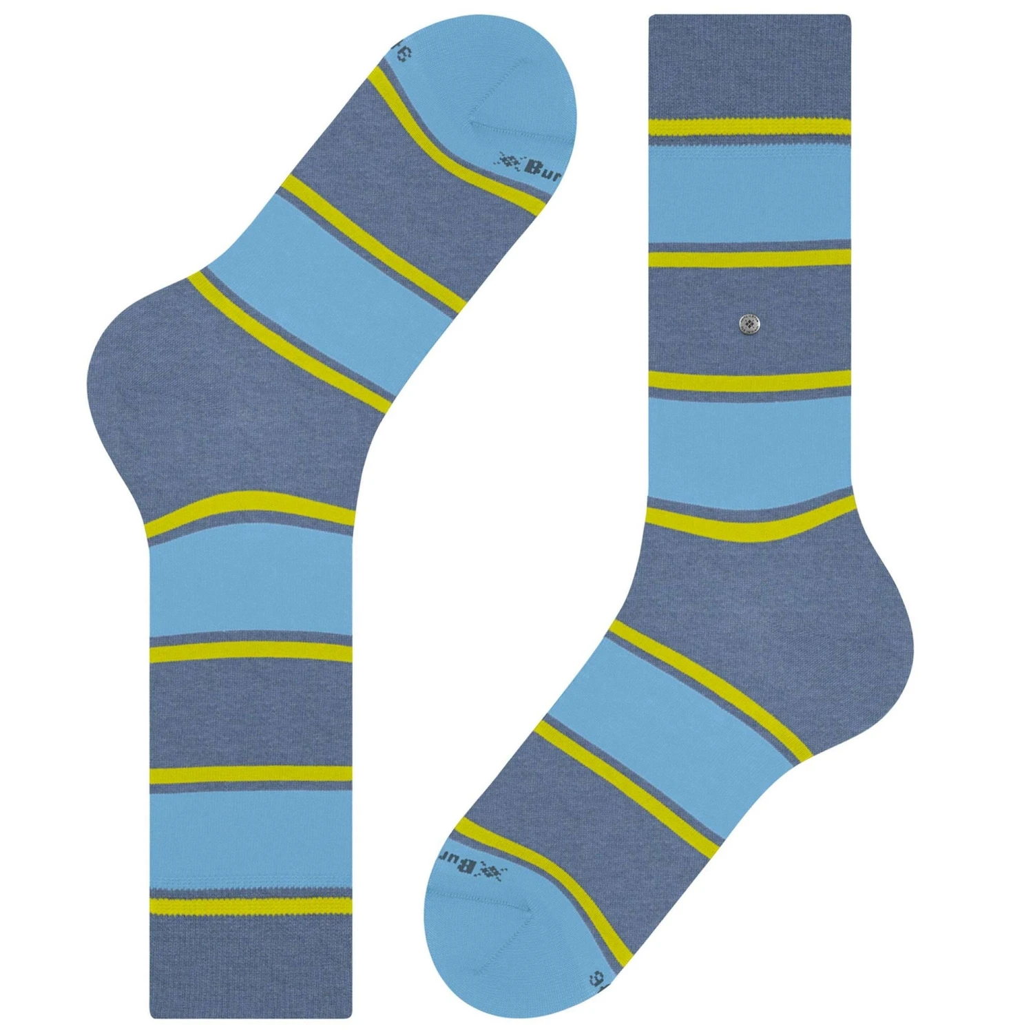 Burlington Socks Rugby Stripe Men Socks - Blue/Yellow 1 Burlington Socks Rugby Stripe Men Socks - Blue/Yellow