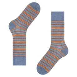 Burlington Socks Square Stripe Men Socks - Orange