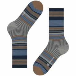 Burlington Socks Stripe Socks - Beige/Navy