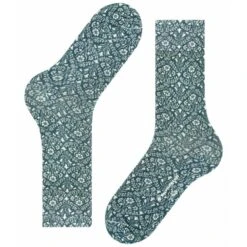 Burlington Socks X Morris & Co Bellflowers Socks - Sand