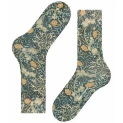 Burlington Socks X Morris & Co Seaweed Socks - Dark Blue