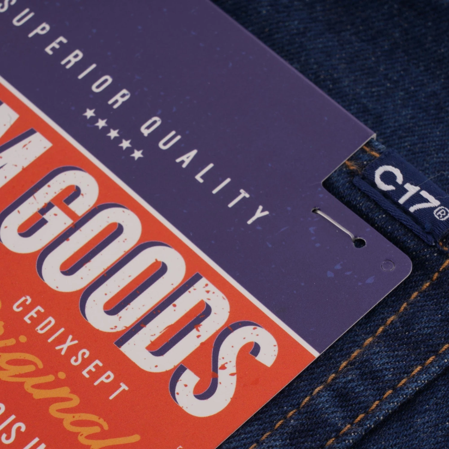 C17 - Cedixsept Jeans Cone Mills Denim Regular Tapered Comfort Fit - 1 Year Rinsed Indigo Wash 2 C17 - Cedixsept Jeans Cone Mills Denim Regular Tapered Comfort Fit - 1 Year Rinsed Indigo Wash - Image 2