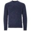 C17 - Cedixsept Jeans Indigo Dip Dyed Cable Knit Jumper - Indigo