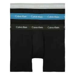 Calvin Klein Underwear 3 Pack Boxer Briefs - Grey Element/ Grey/ Tapestry Teal