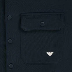 Emporio Armani Double Jersey Shirt - Blu Navy -Stuarts Fashion Store emporio armani double jersey shirt blu navy p60560 896035 image