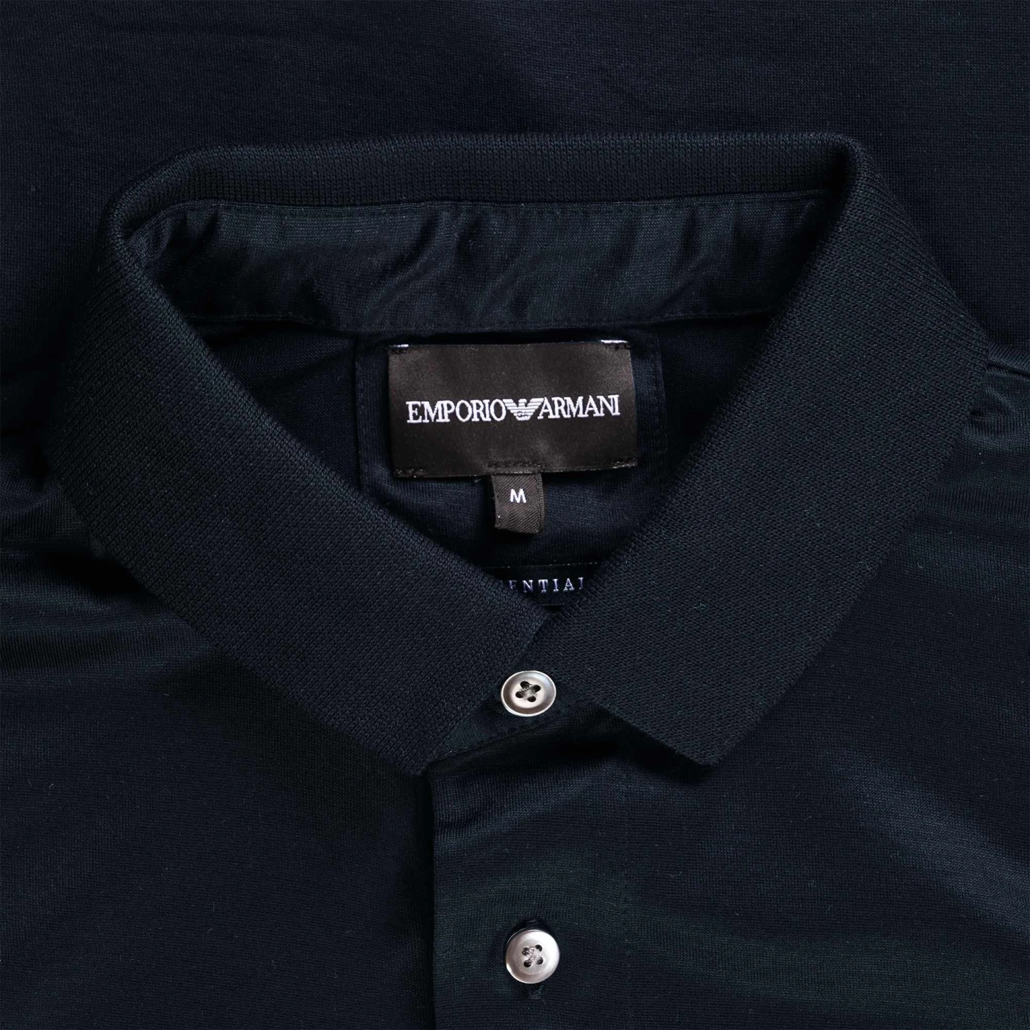 Emporio Armani Essentials Polo Shirt - Blu Navy 2 Emporio Armani Essentials Polo Shirt - Blu Navy - Image 2