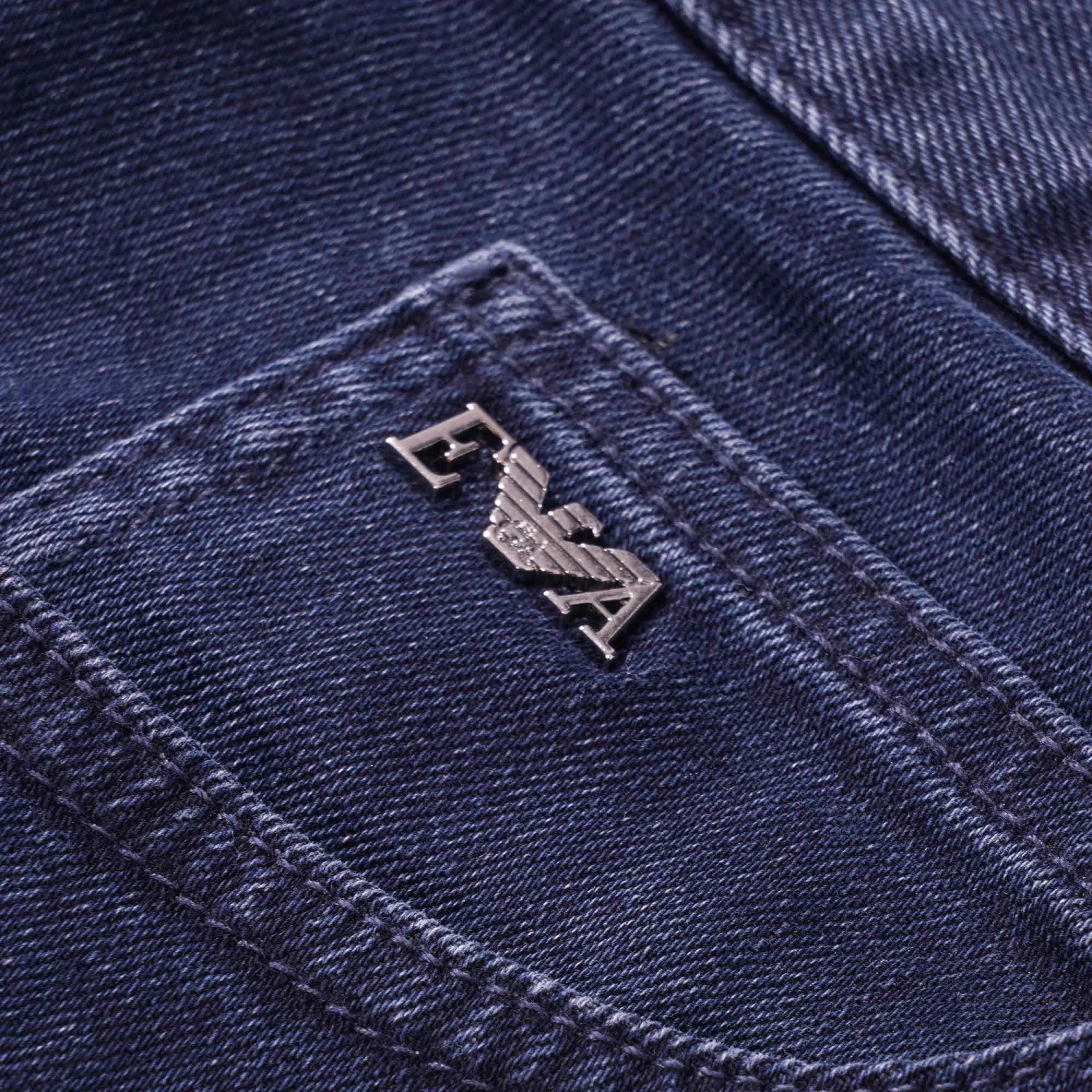 Emporio Armani J21 Regular-Fit Comfort Twill Denim Jeans - Blue 3 Emporio Armani J21 Regular-Fit Comfort Twill Denim Jeans - Blue - Image 3