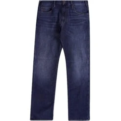 Emporio Armani J45 Regular-fit Comfort-Denim Twill Jeans - Denim Blue