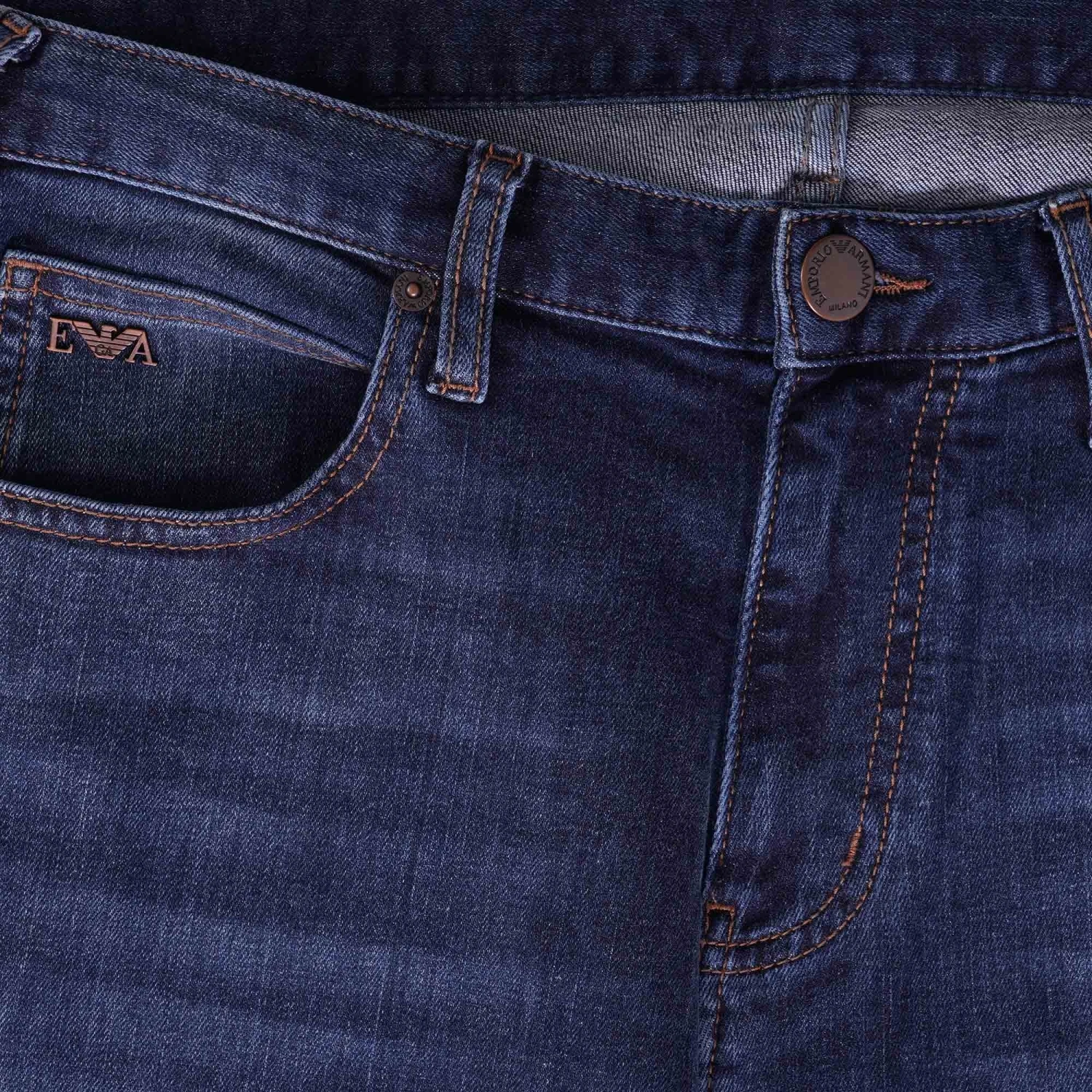 Emporio Armani J45 Regular-fit Comfort-Denim Twill Jeans - Denim Blue 2 Emporio Armani J45 Regular-fit Comfort-Denim Twill Jeans - Denim Blue - Image 2