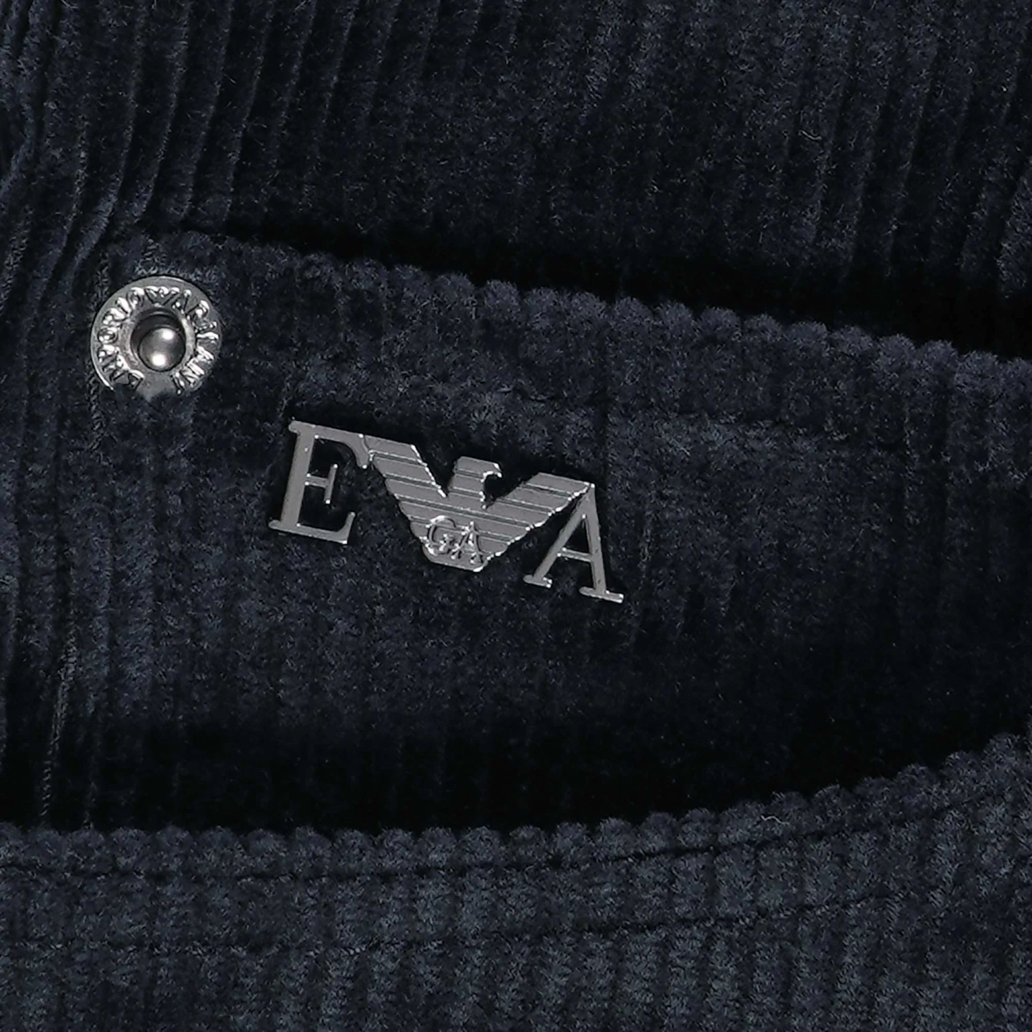 Emporio Armani J69 Loose-Fit Corduroy Trousers - Blu Navy 3 Emporio Armani J69 Loose-Fit Corduroy Trousers - Blu Navy - Image 3