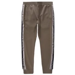 Emporio Armani Jacquard Logo Stripe Joggers - Khaki