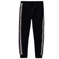 Emporio Armani Jacquard Logo Stripe Joggers - Navy