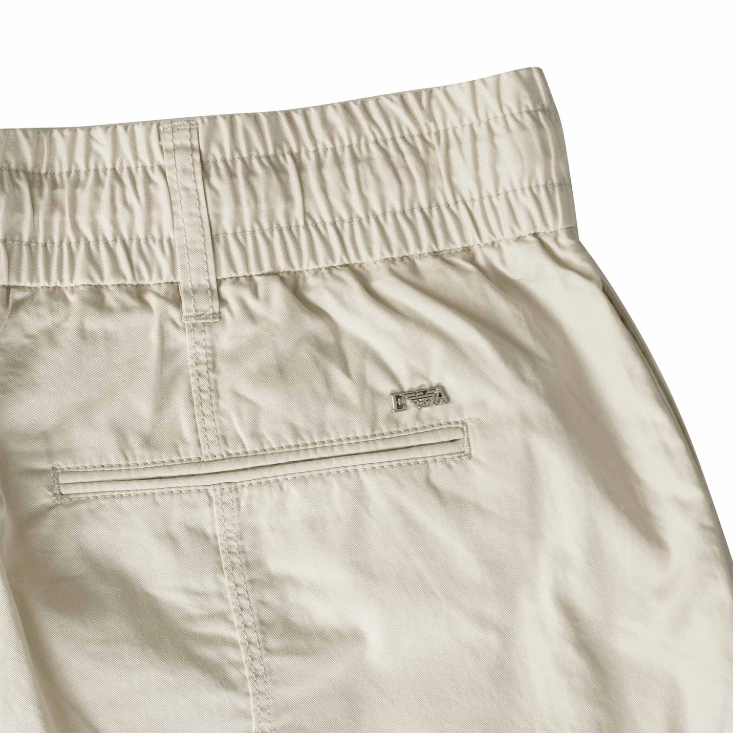 Emporio Armani Pima Poplin Drawstring Trousers - Peyote 3 Emporio Armani Pima Poplin Drawstring Trousers - Peyote - Image 3