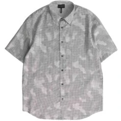 Emporio Armani Short Sleeve Pattern Woven Shirt - Pois