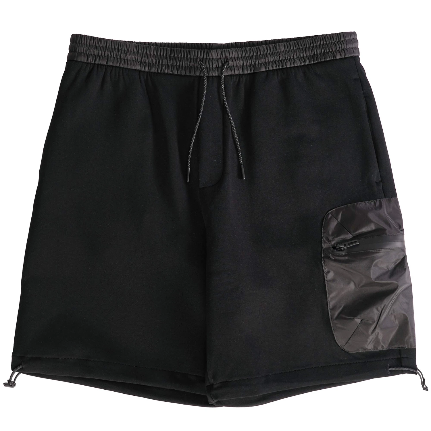 Emporio Armani Travel Essentials Double-Jersey Drawstring Board Shorts - Black 1 Emporio Armani Travel Essentials Double-Jersey Drawstring Board Shorts - Black