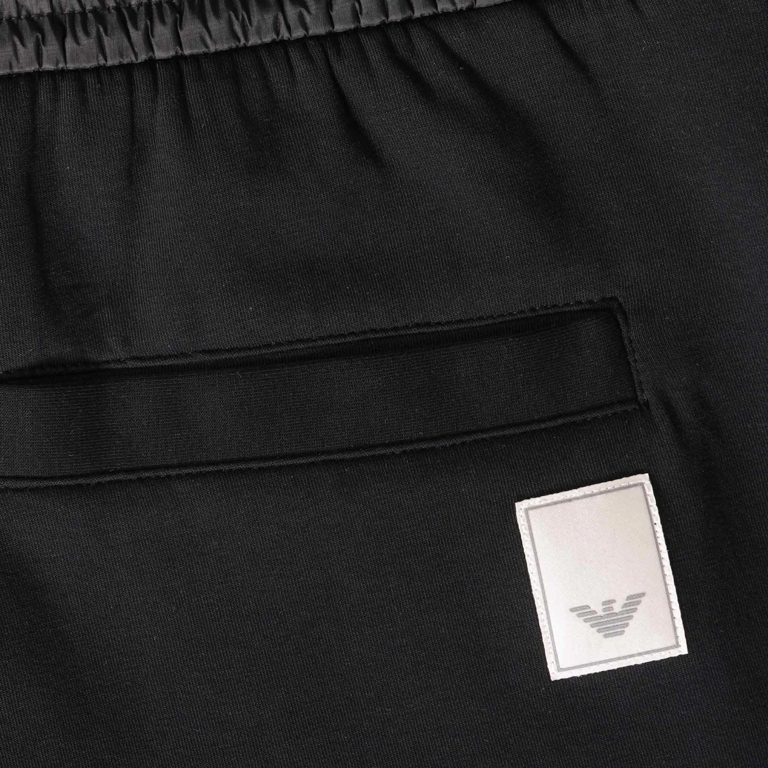 Emporio Armani Travel Essentials Double-Jersey Drawstring Board Shorts - Black 3 Emporio Armani Travel Essentials Double-Jersey Drawstring Board Shorts - Black - Image 3