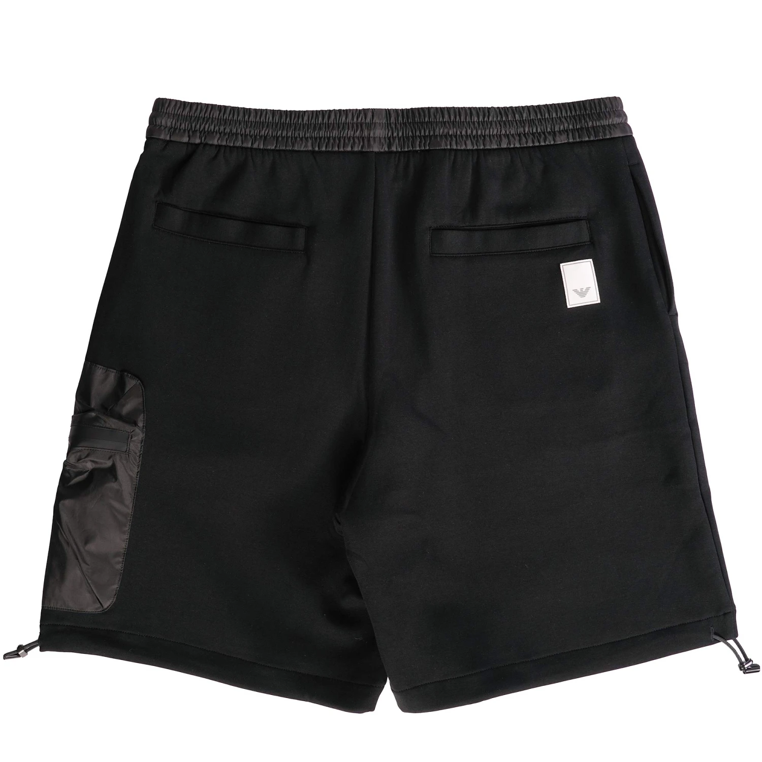 Emporio Armani Travel Essentials Double-Jersey Drawstring Board Shorts - Black 4 Emporio Armani Travel Essentials Double-Jersey Drawstring Board Shorts - Black - Image 4