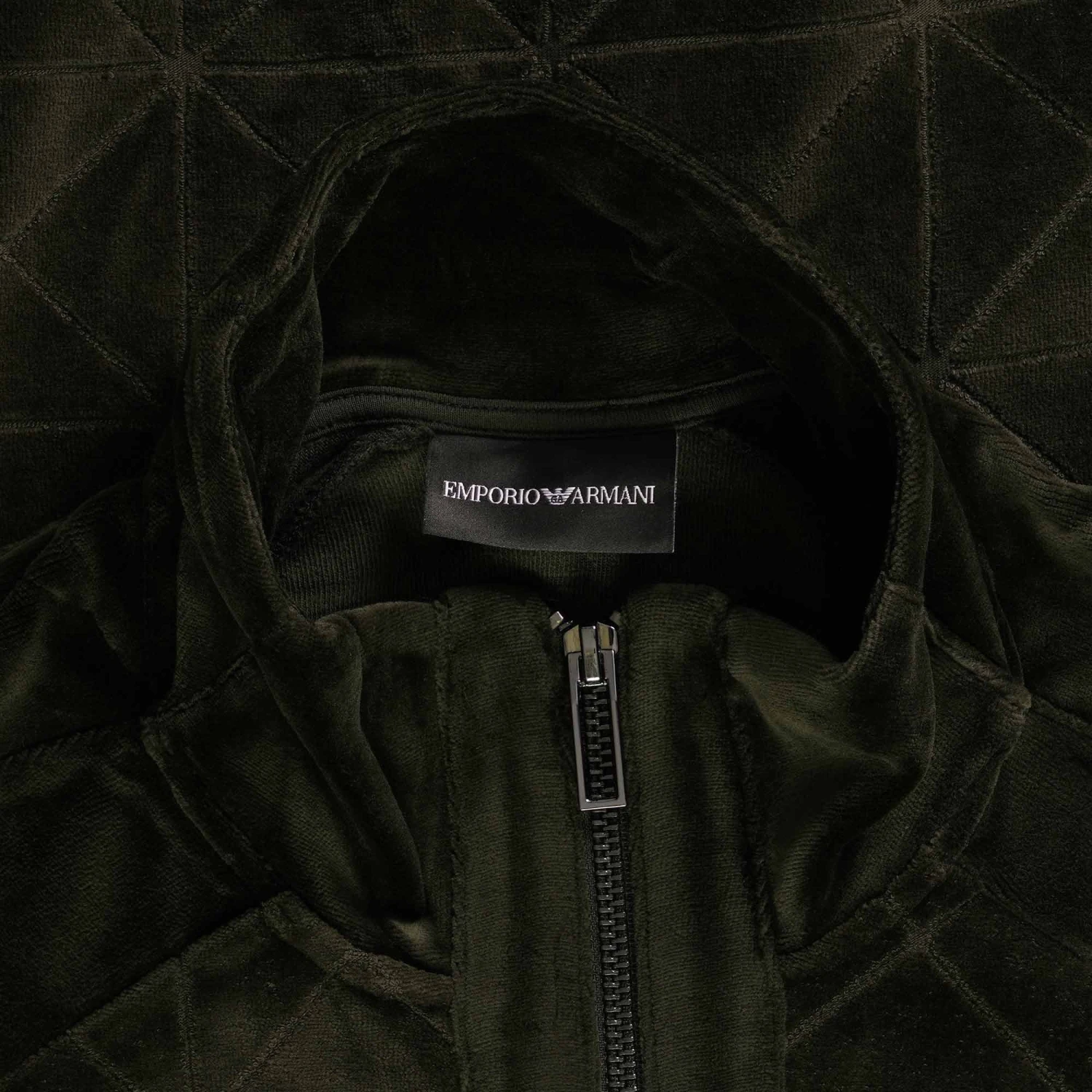 Emporio Armani Zip Up Sweatshirt - Green 2 Emporio Armani Zip Up Sweatshirt - Green - Image 2