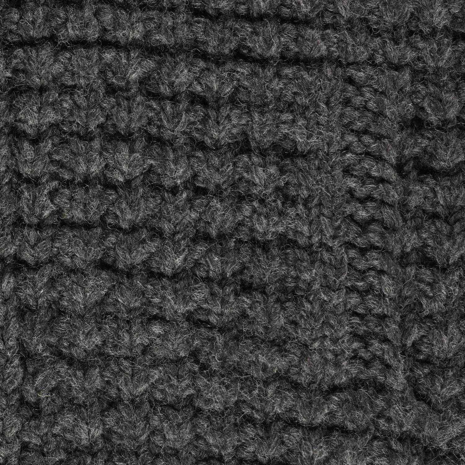 Faiz T.S Hand Knitted Waffle Oxford Cowichan - Grey 3 Faiz T.S Hand Knitted Waffle Oxford Cowichan - Grey - Image 3