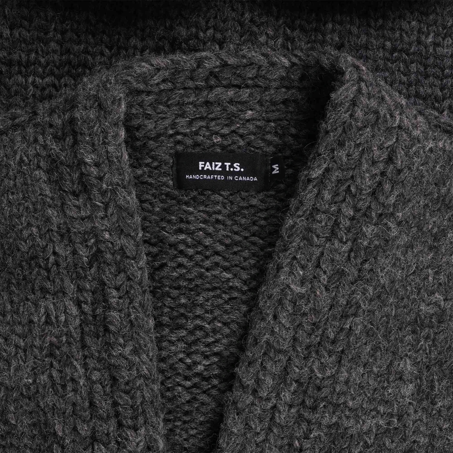 Faiz T.S Heavy Weight Hand Knitted Kyoto Robe - Grey 2 Faiz T.S Heavy Weight Hand Knitted Kyoto Robe - Grey - Image 2