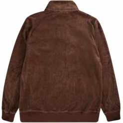 Fila Vintage Duke Velour 1/4 Zip With Piping - Brown Stone -Stuarts Fashion Store fila vintage duke velour 1 4 zip with piping brown stone p56186 800547 image