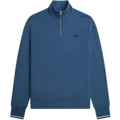 Fred Perry 1/2 Zip Track Top - Midnight Blue