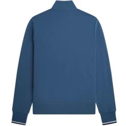 Fred Perry 1/2 Zip Track Top - Midnight Blue -Stuarts Fashion Store fred perry 1 2 zip track top midnight blue p59577 878698 image