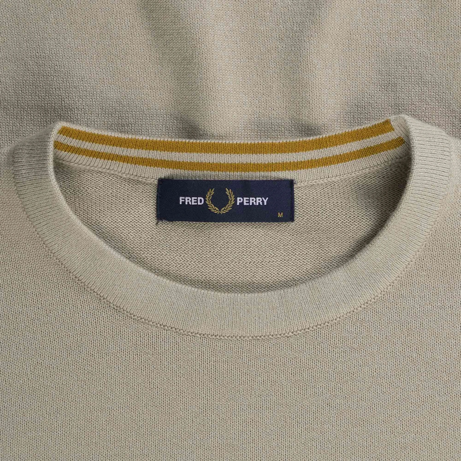 Fred Perry Classic Crew Neck Jumper - Dark Oatmeal 2 Fred Perry Classic Crew Neck Jumper - Dark Oatmeal - Image 2