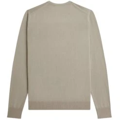 Fred Perry Classic Crew Neck Jumper - Dark Oatmeal 7 Fred Perry Classic Crew Neck Jumper - Dark Oatmeal -Stuarts Fashion Store fred perry classic crew neck jumper dark oatmeal p59574 878857 image