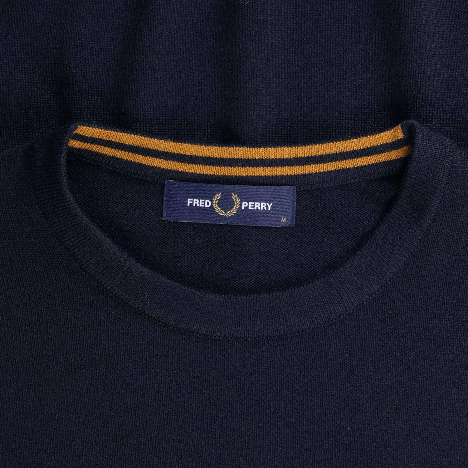 Fred Perry Classic Crew Neck Jumper - Navy 2 Fred Perry Classic Crew Neck Jumper - Navy - Image 2
