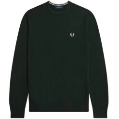 Fred Perry Classic Crew Neck Jumper - Night Green