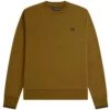 Fred Perry Crew Neck Sweatshirt - Dark Caramel