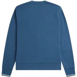 Fred Perry Crew Neck Sweatshirt - Midnight -Stuarts Fashion Store fred perry crew neck sweatshirt midnight p59492 876914 image
