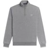 Fred Perry Half Zip Sweatshirt - Steel Marl