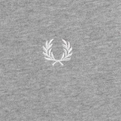 Fred Perry Half Zip Sweatshirt - Steel Marl -Stuarts Fashion Store fred perry half zip sweatshirt steel marl p59472 876953 image