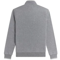 Fred Perry Half Zip Sweatshirt - Steel Marl -Stuarts Fashion Store fred perry half zip sweatshirt steel marl p59472 876958 image