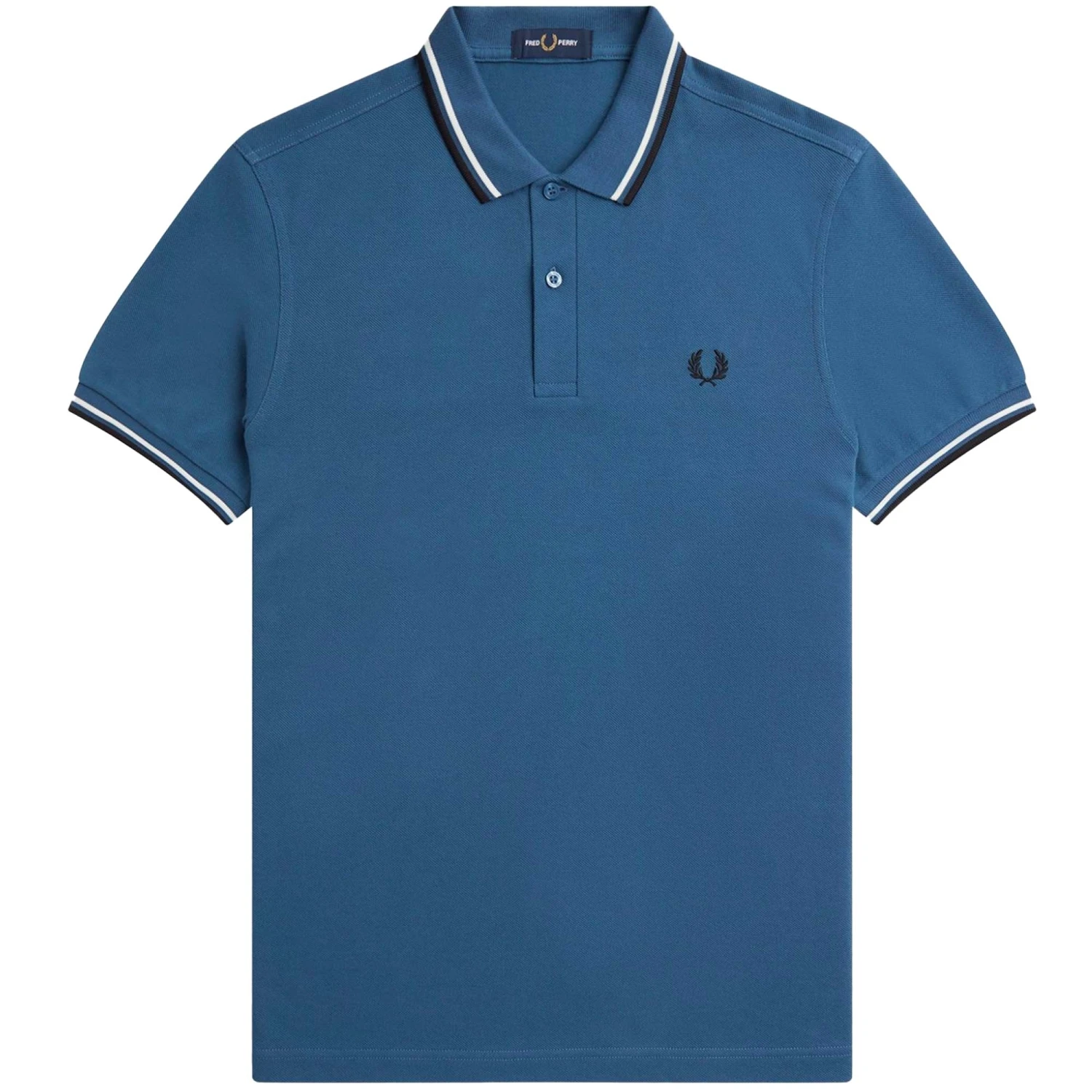 Fred Perry M3600 Twin Tipped Polo - Midnight Blue 1 Fred Perry M3600 Twin Tipped Polo - Midnight Blue