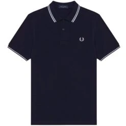 Fred Perry M3600 Twin Tipped Polo - Navy/White