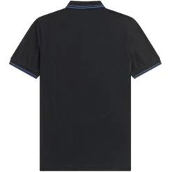 Fred Perry M3600 Twin Tipped Polo Shirt - Black And Midnight Blue -Stuarts Fashion Store fred perry m3600 twin tipped polo shirt black and midnight blue p59476 876937 image