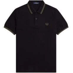 Fred Perry M3600 Twin Tipped Polo Shirt - Black