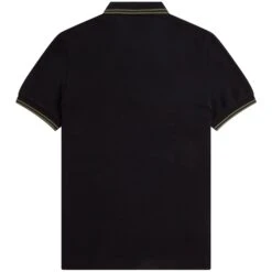 Fred Perry M3600 Twin Tipped Polo Shirt - Black 7 Fred Perry M3600 Twin Tipped Polo Shirt - Black -Stuarts Fashion Store fred perry m3600 twin tipped polo shirt black p60592 892980 image