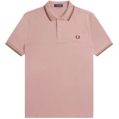 Fred Perry M3600 Twin Tipped Polo Shirt - Dusty Rose