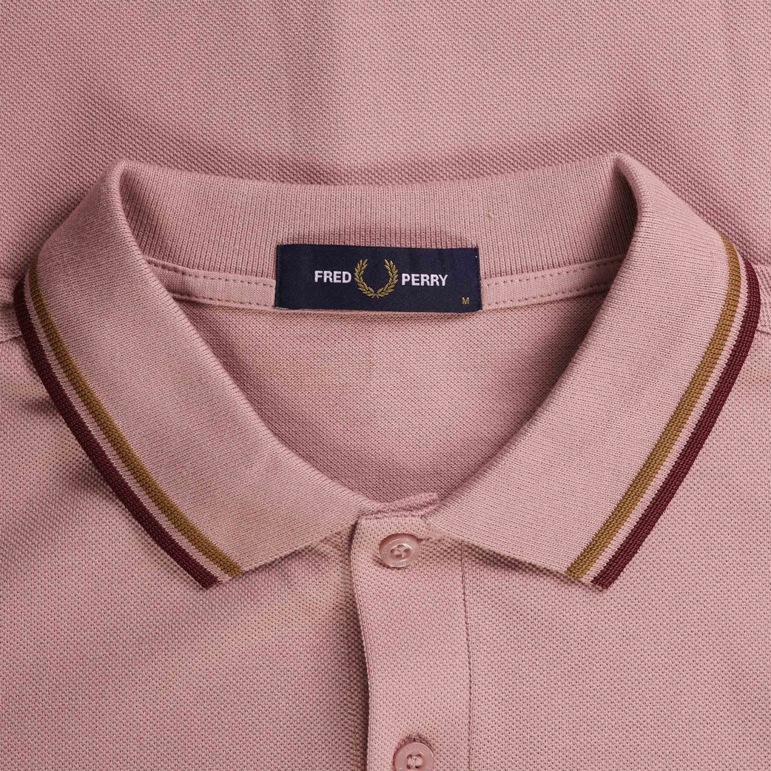 Fred Perry M3600 Twin Tipped Polo Shirt - Dusty Rose 2 Fred Perry M3600 Twin Tipped Polo Shirt - Dusty Rose - Image 2