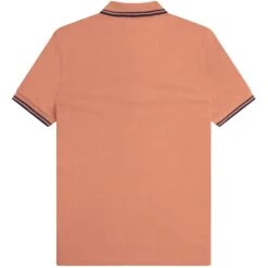 Fred Perry M3600 Twin Tipped Polo Shirt - Light Rust -Stuarts Fashion Store fred perry m3600 twin tipped polo shirt light rust p59479 877045 image