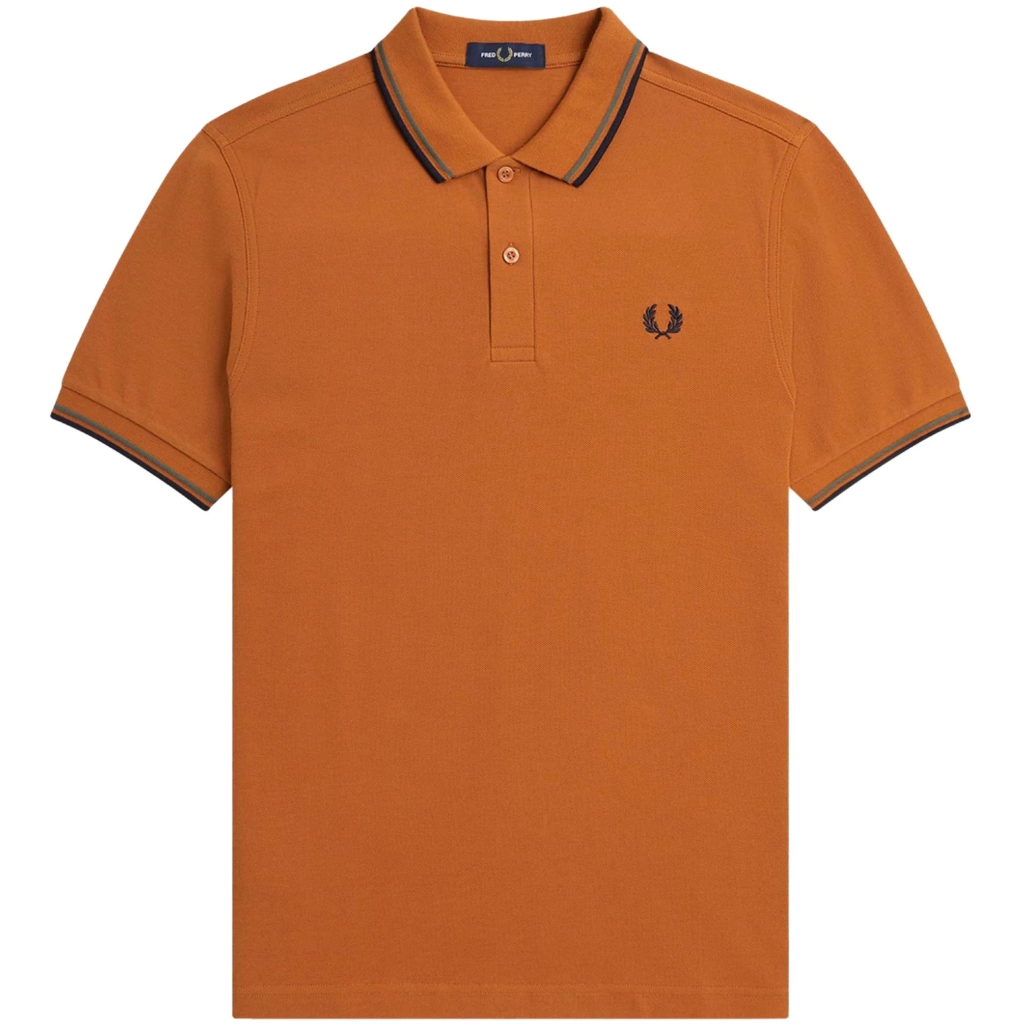Fred Perry M3600 Twin Tipped Polo Shirt - Nut Flake 1 Fred Perry M3600 Twin Tipped Polo Shirt - Nut Flake