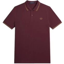 Fred Perry M3600 Twin Tipped Polo Shirt - Oxblood