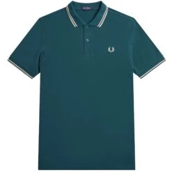 Fred Perry M3600 Twin Tipped Polo Shirt - Petrol Blue