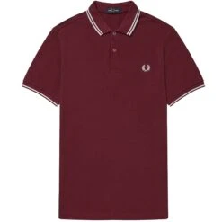 Fred Perry M3600 Twin Tipped Polo Shirt - Port